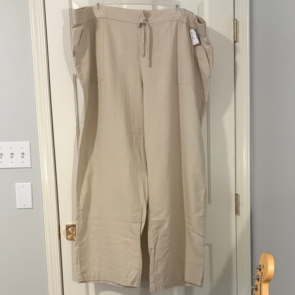 Maurices Pants - Maurices Tan Wide Leg Linen Pants